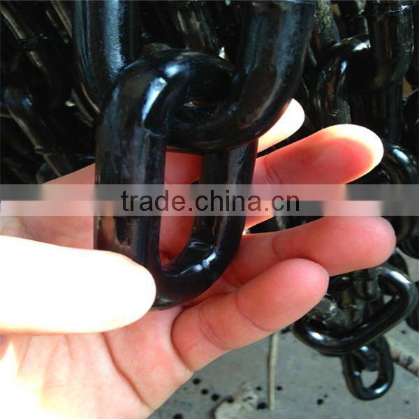 supply black treatment carbon steel anchor link chain