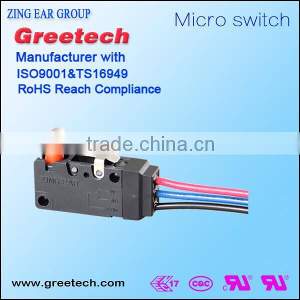 Roller type rubber waterproof mouse micro switch