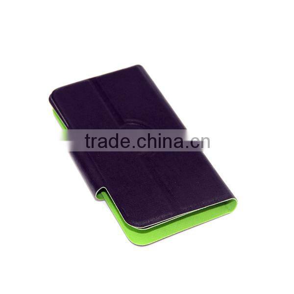 Multifunction 360 Rotating PU Leather cover with magic sticker for various mobile phone with stand and wallet with factory price