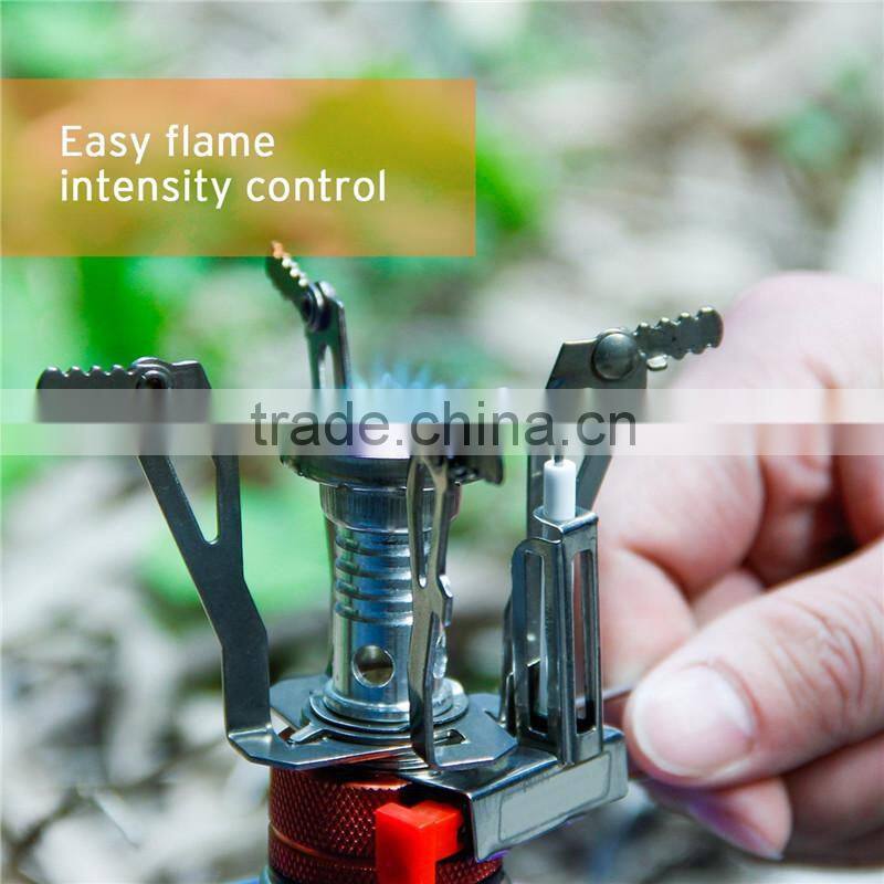 portable camping gas stove,table outside using stove