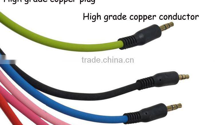 3.5mm Stereo Audio Cable - Step Down Design accommodates SmartPhones and MP3 cases 3.5mm M To M Audio Cable Cord Flat Stereo Cab