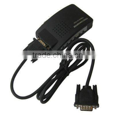 Black High resolution Video and S-Video to VGA Converter