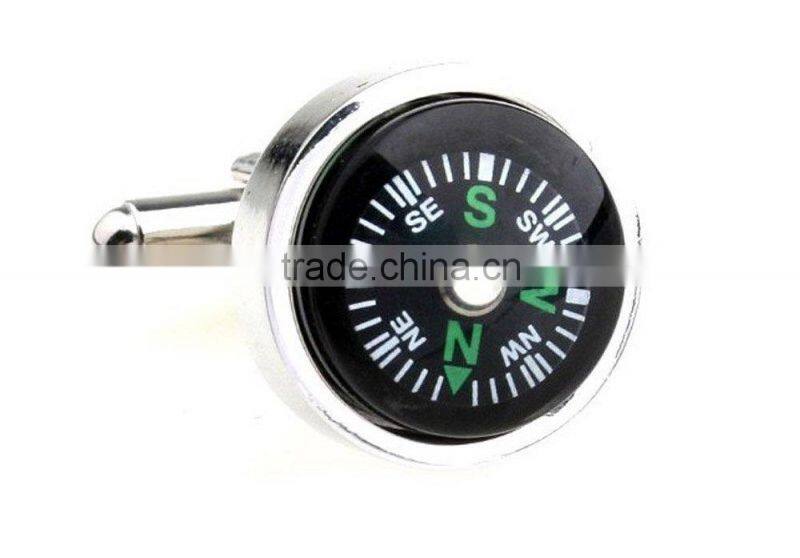 Stainless Steel & Red Wood Cross Peltate Cufflinks for Men with Gift Box