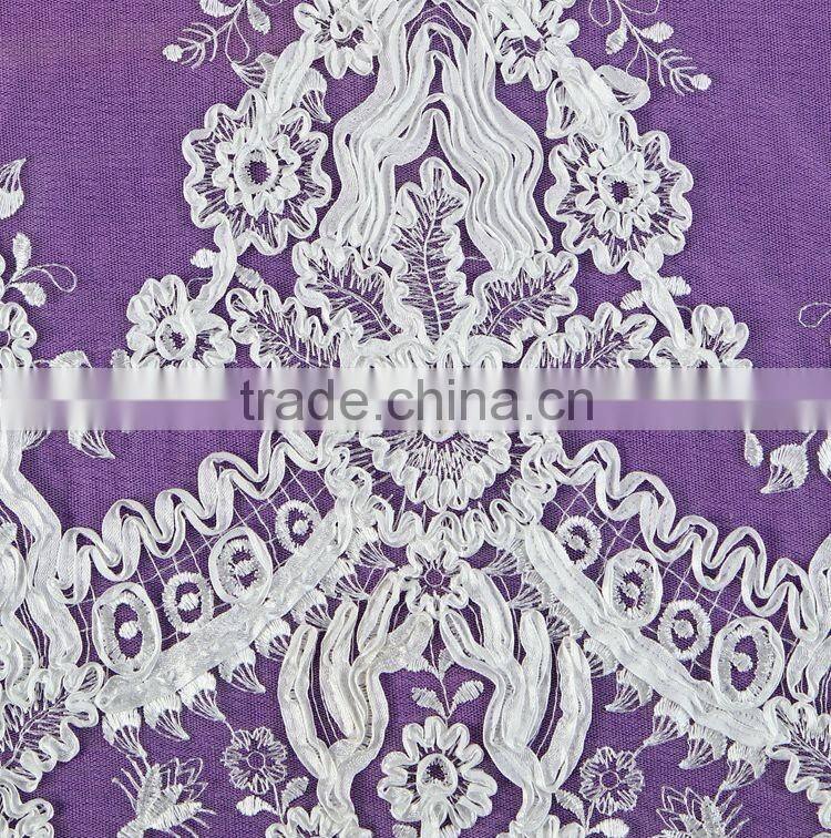 new product cheap embriodered guipure lace tricot underwear fabric garment accessories machine