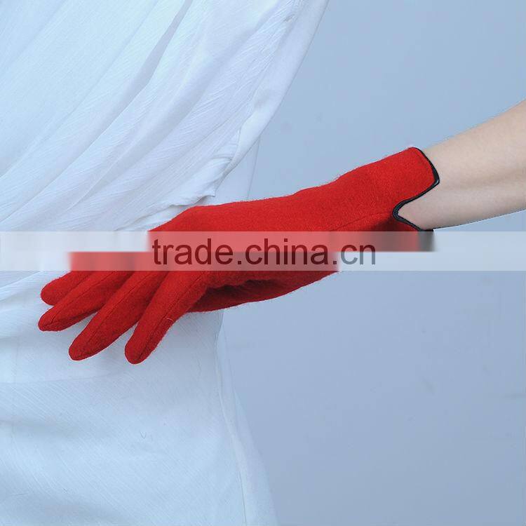 Shetland Screen Touch Customized Wool Gloves with Side Opening