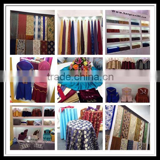 luxury big size wooden chair use 100% polyester jacquard customized chair covers