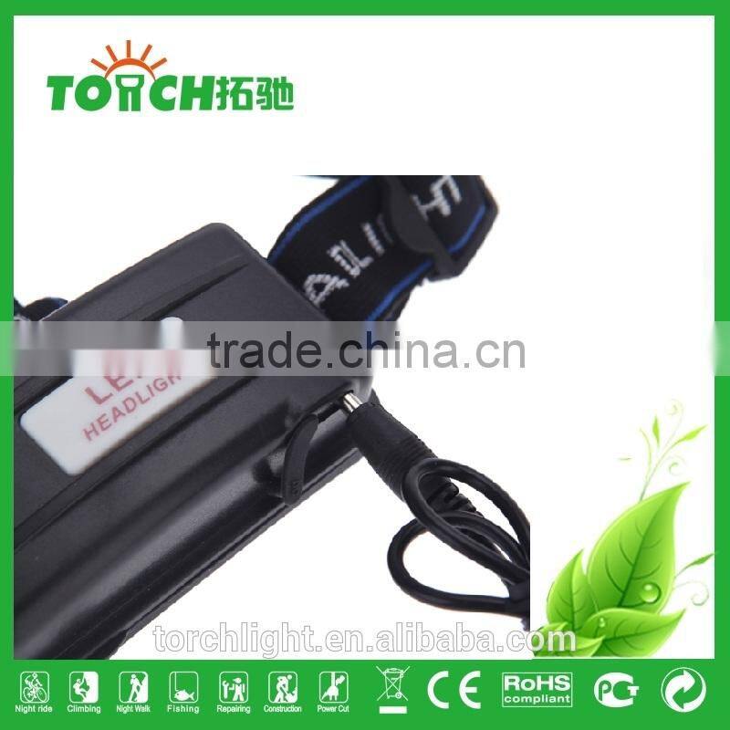 Emergency LED Lamp CRE E XM-L T6 LED Focus Headlight Headlamp 2000LM Zoomable Adjustable Light for Camping Hiking + Car Charger