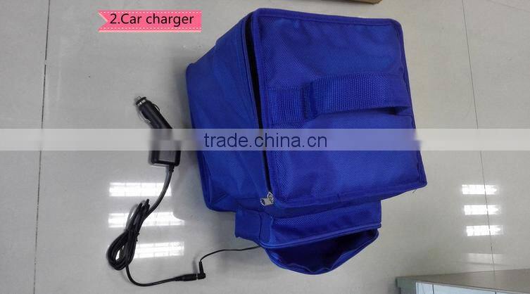 12V battery heat bag electric heating lunch box with car charger