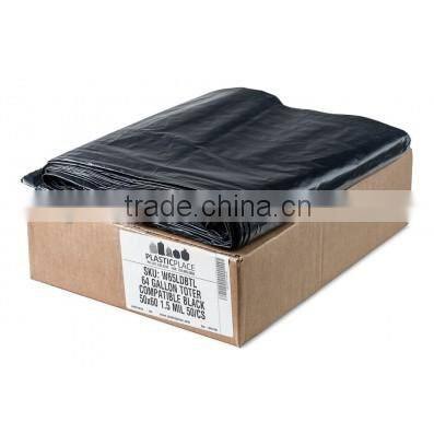 Extra duty density black bin liners