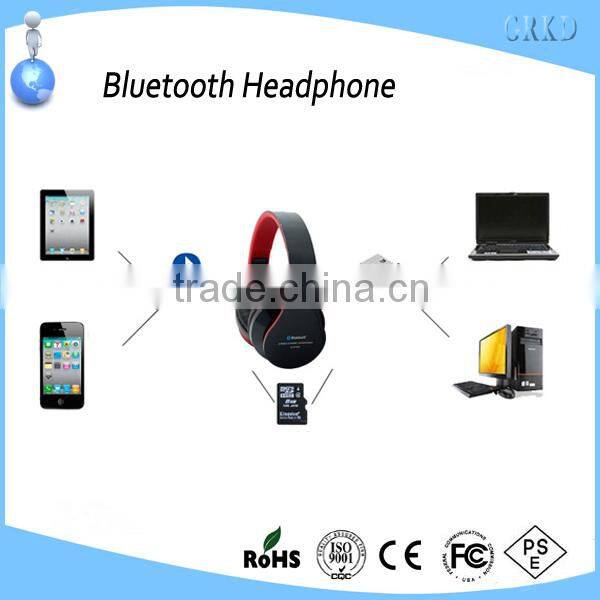 Fashion design earmuff wireless bluetooth headphone with FM radio