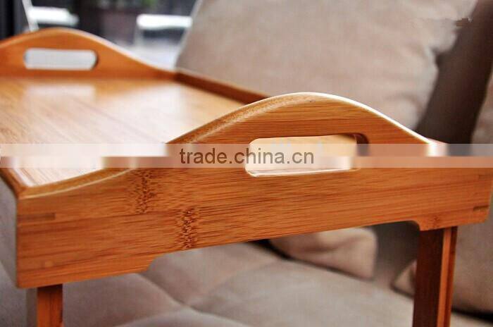 Fashion Bamboo Table Tray With Stand