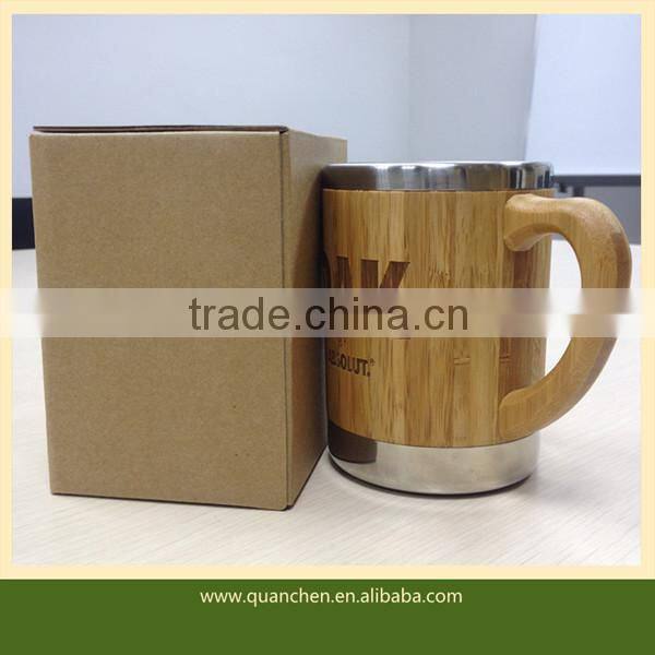 Custom logo elegant bamboo cup