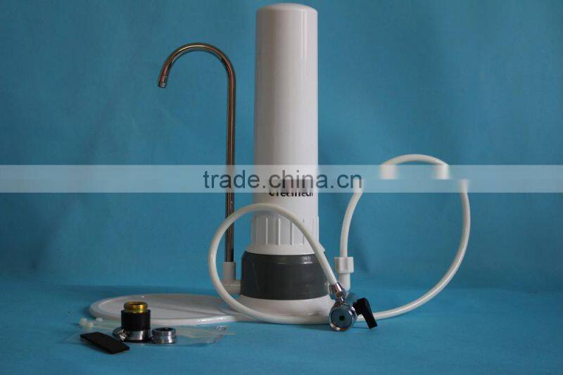 table top simple filtration water filter with faucet