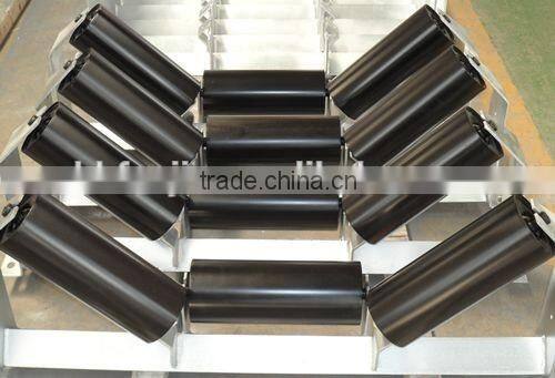 Conveyor 3 Roll Steel Pipe Trough Roller For Chemical and Fertilizer Industries