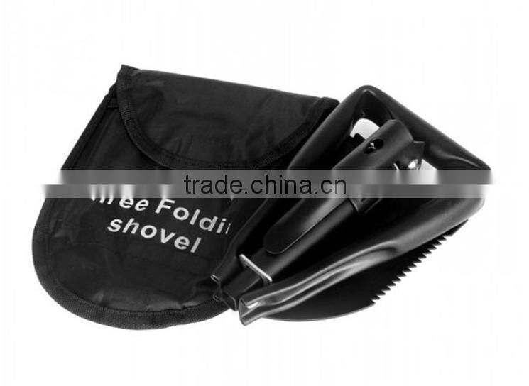 Camping multifunction folding garden shovel with saw pickaxe