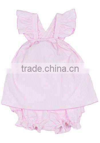 New arrival kids swing set outdoor swing set single Toddler ruffle top western girls clothing ruffle bloomer