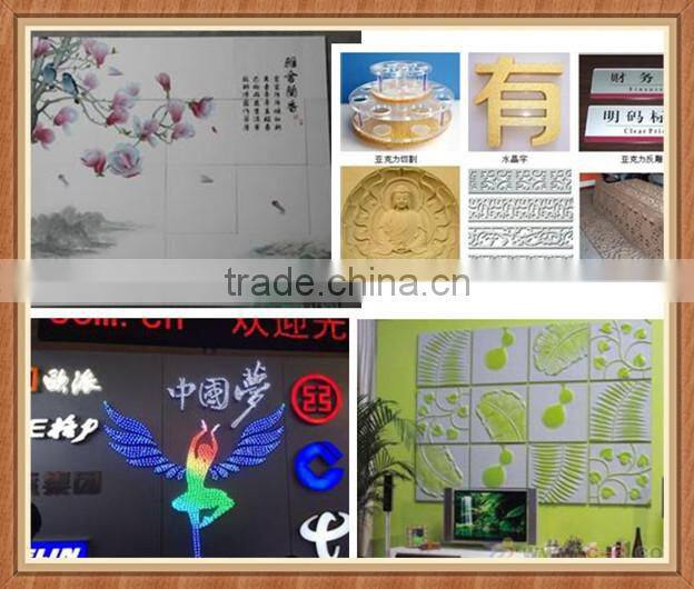 China factory supply cnc router for MDF/PDF/GALSS/plastic wood cnc advertising router/boring machine QL-1218