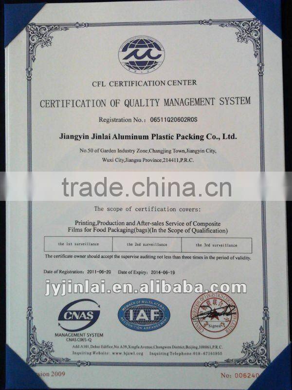 Laminated Food Grade Plastic Packaging Film