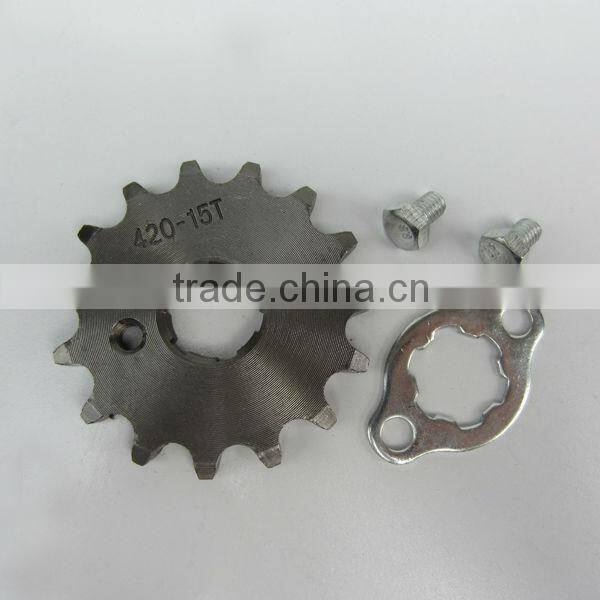cheap china high quality 420mm motorcycle sprocket kit