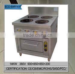 4 burner China electric commercial induction cooking