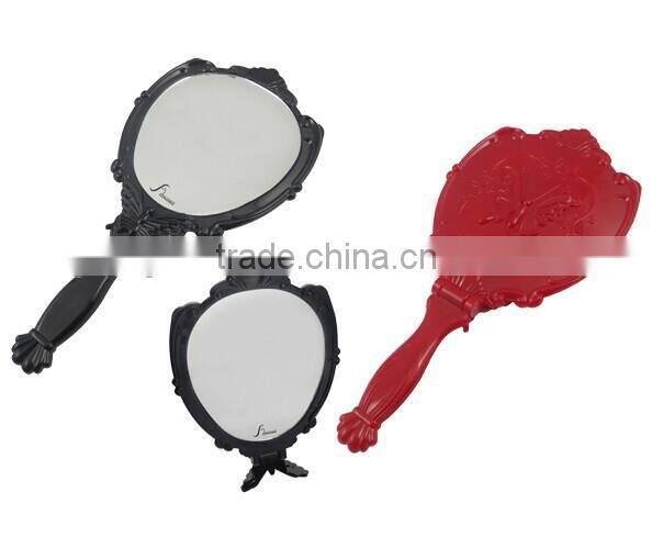 young girls anti broken handy makeup mirror /single side embrossed butterfly handheld mirror