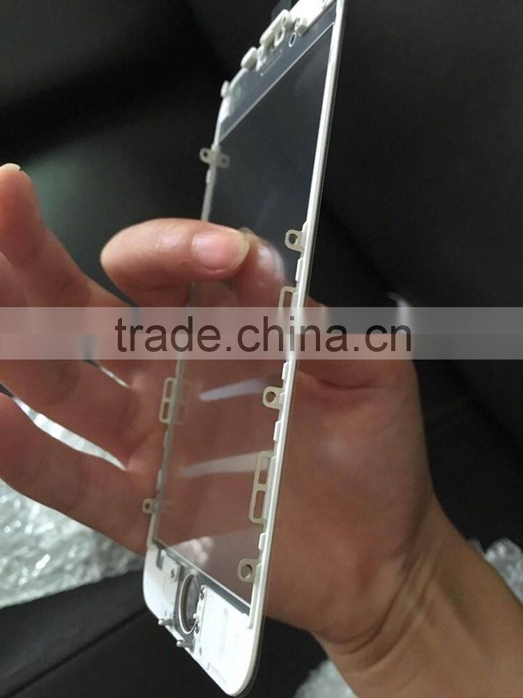 New mobile repair parts cold press glue glass with frame and oca assembly for iphone 6 6plus 6s 6splus