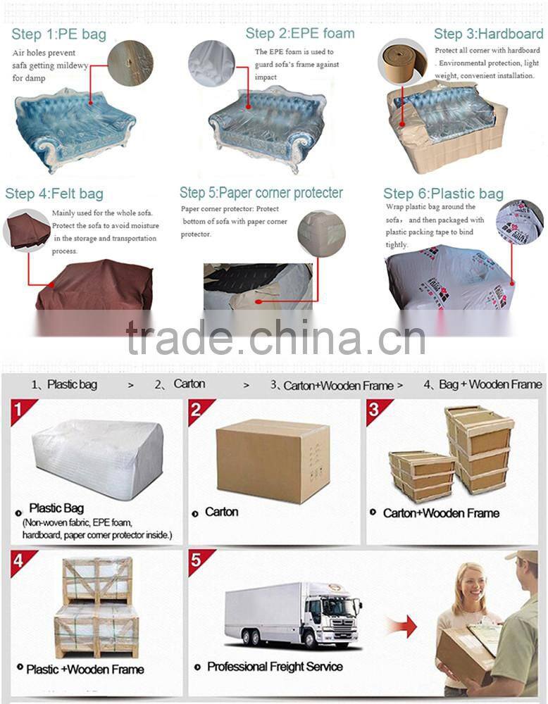 simple design american style living room furniture L shape sofa