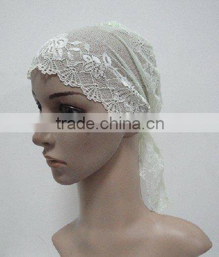 C015 new muslim tie back lace underscarf
