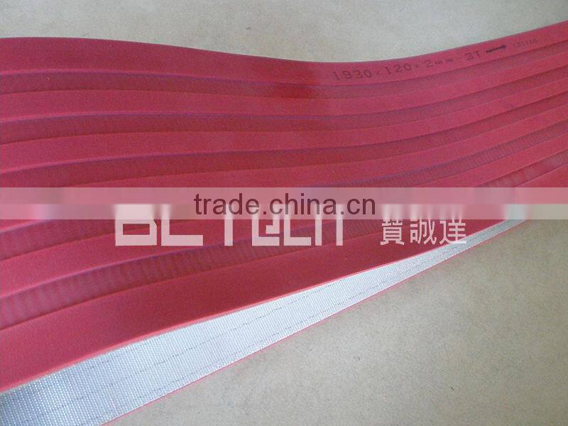 PVC conveyor belt with groove rubber