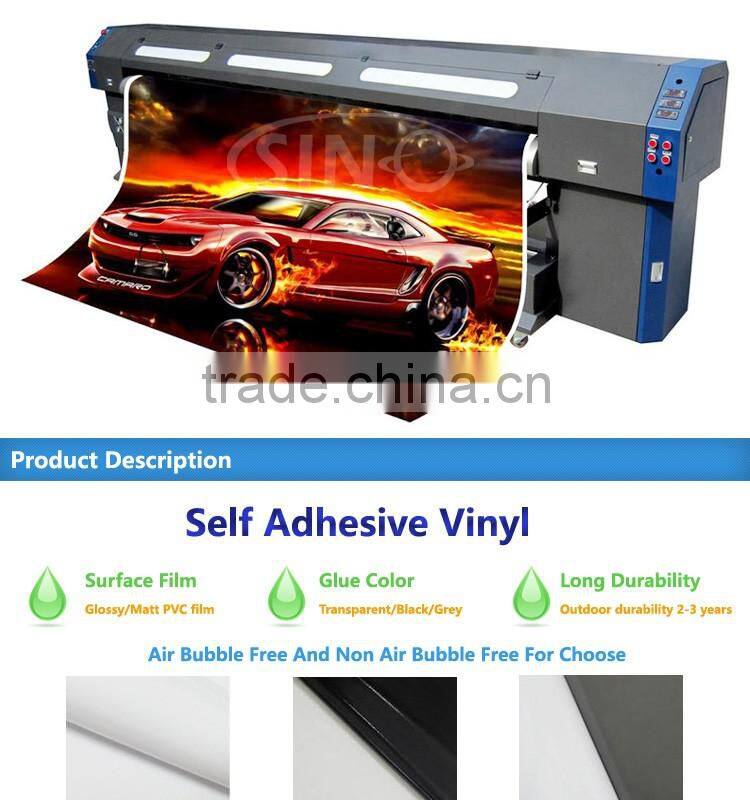 Air Bubble Free Glossy White Printable Self Adhesive Vinyl Car Sticker Material