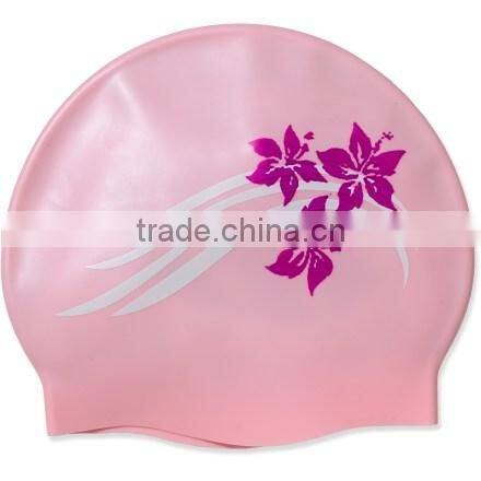 High quality eco-friendly printing silicone swim cap