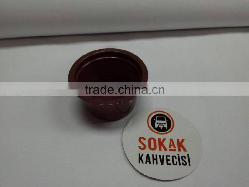 Hot sale empty Lavazza small plastic coffee capsule, factory price