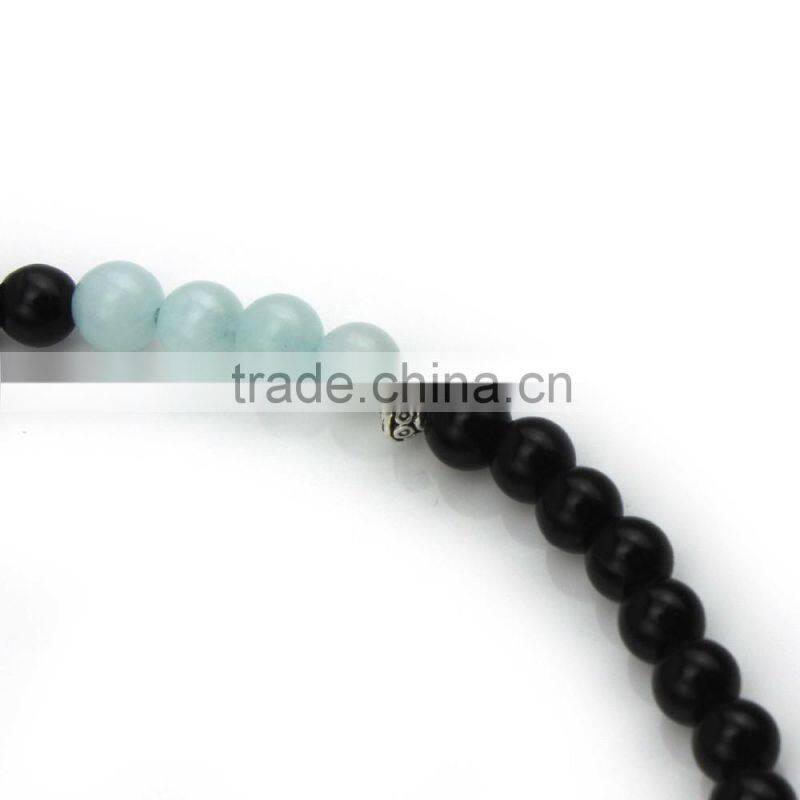 Original Natural Carbonado Jade Beaded Chain Long Green Tassel Necklaca