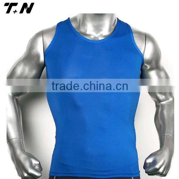 Blank compression wear, compression vest men, rash vest sleeveless