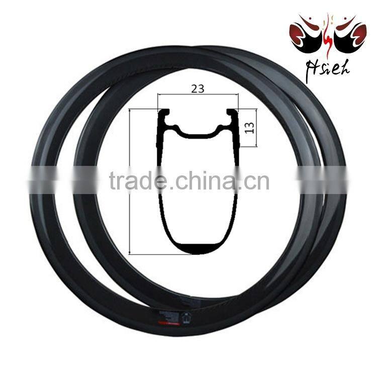 High Promotion 50mm carbon clincher rims clincher carbon wheelset, 50mm carbon clincher rims 23mm width bike rims for sale