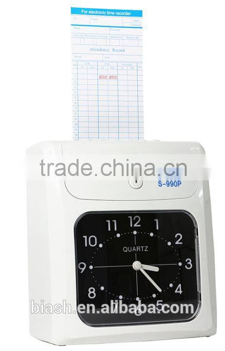 punch card time recording attendance machine