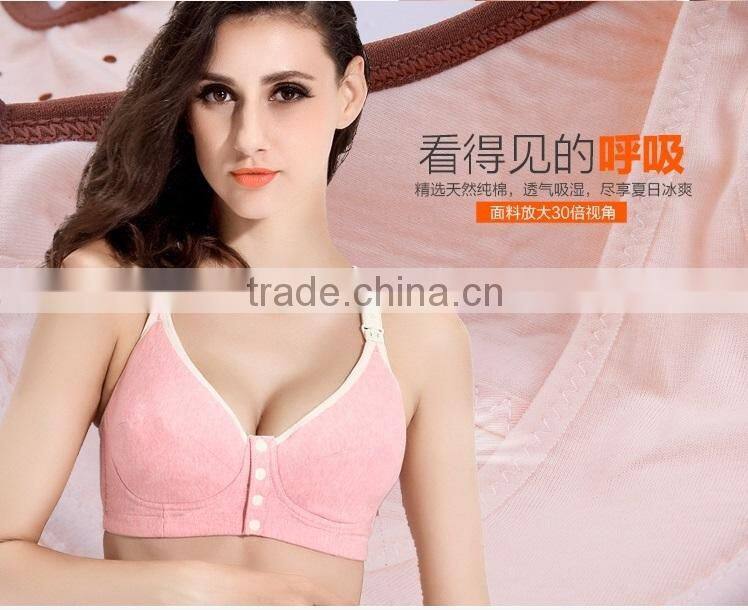 Women's Padded Maternity Underwire Nursing Bra with Front Buckle
