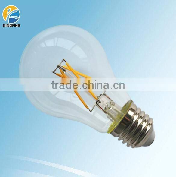 China full glass 4w 6w 8w 100lm/w A60 filament led bulb