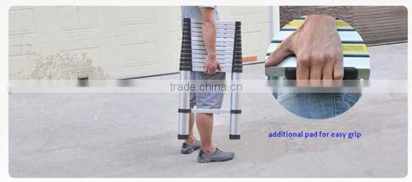3.2m 11 steps EN131 aluminum telescopic extension ladder