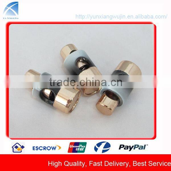 CD9596 Custom Metal Shiny Orange Painted Cord Stopper for Drawstring