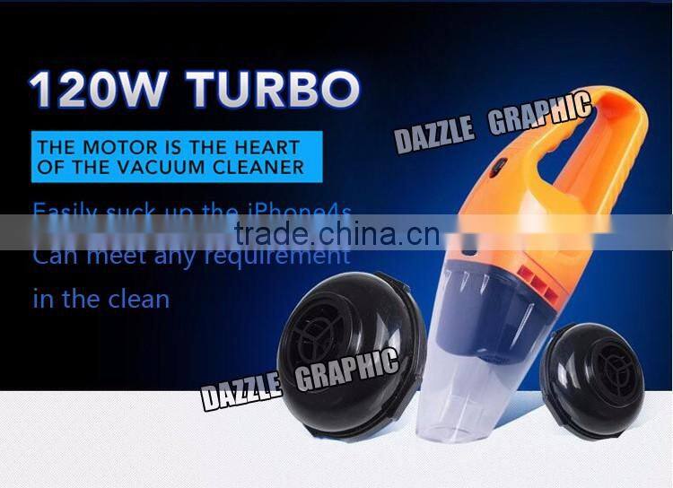 Car Vacuum Cleaner Wet And Dry Dual Use Super Suction120W DC 12v Car Cleaner Vacuum Cleaner for Home and Car
