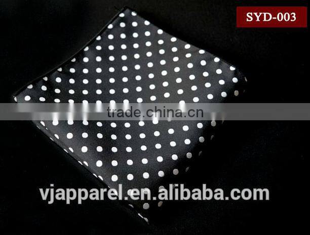 Blue & white spot Linen Pocket Square handkerchief Hand rolled edges