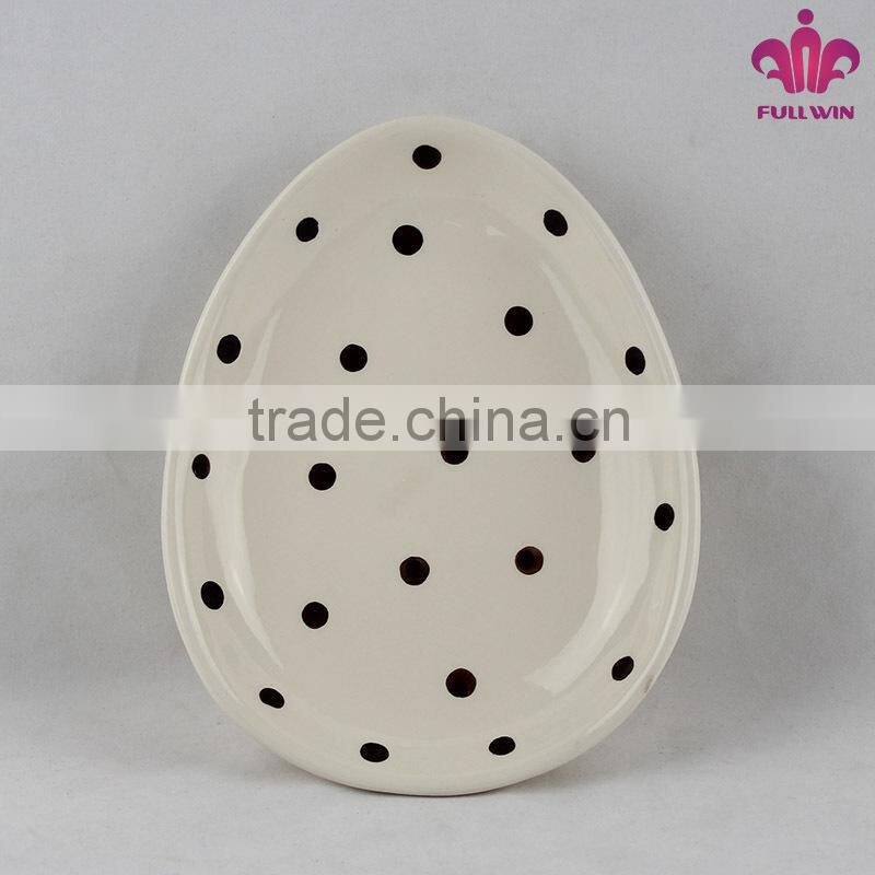 Novelty ceramic candy bowl with dot printing