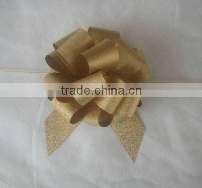 HOT SALE 16 inches Large Glossy Red Plastic POM POM Pull Ribbon Bow