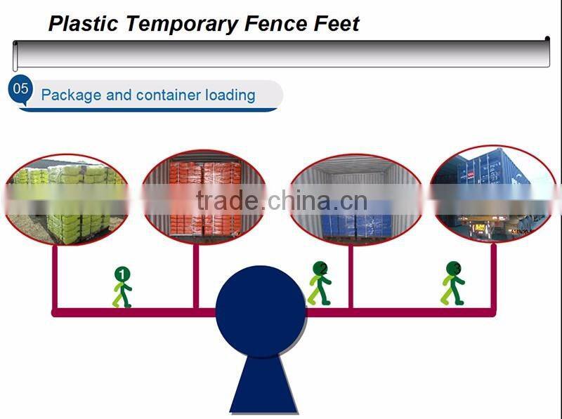 Blow/Injection Molded Temporary Fence Block with Plastic PE Material