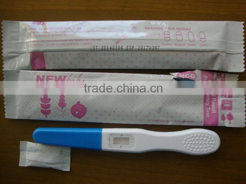 HCG pregnancy test kit with CE/medical diagnostic rapid pregnancy test strip/One Step baby test with MAMA design