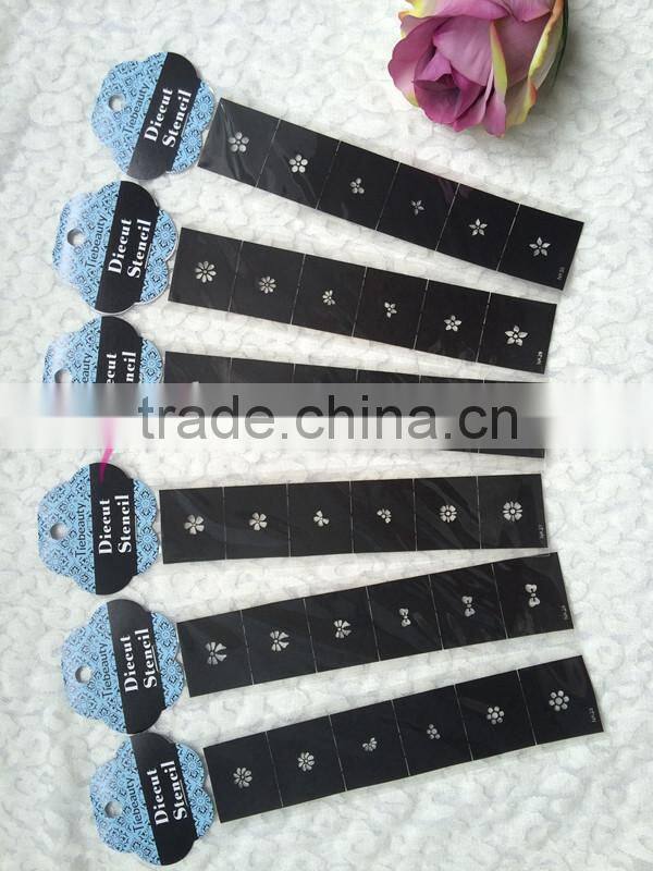 Arrows in mess nail art template cartoon hollow out nail art sticker nail art stencil factory