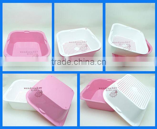 Vegetable Sieve/Fruit Basket/Plastic Basket/sifter/griddle/boult/screen/sieve/Dried Basin/sieve with basin/Colander