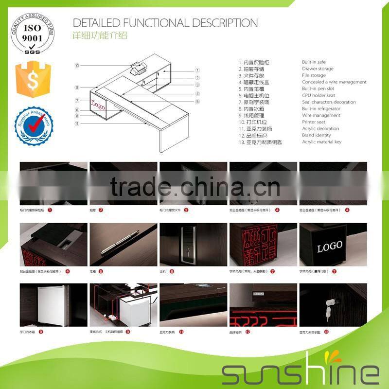 Hot sell commerical furniture boss executive desk