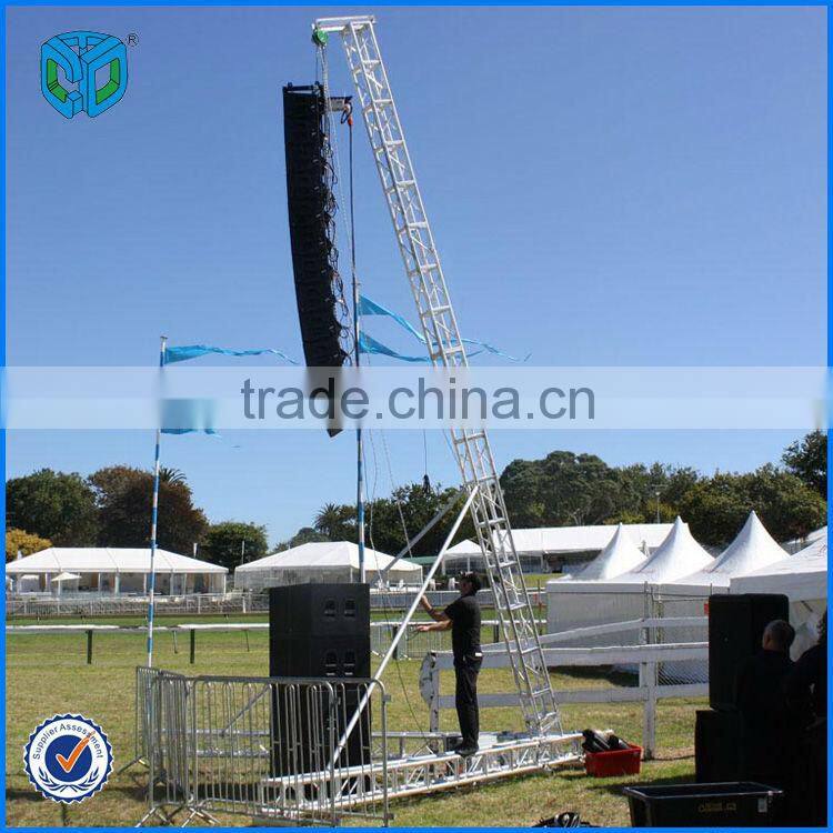 Medium Duty Compact Aluminum Speaker Tower Truss For Event